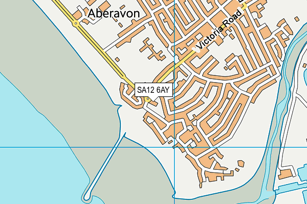 SA12 6AY map - OS VectorMap District (Ordnance Survey)