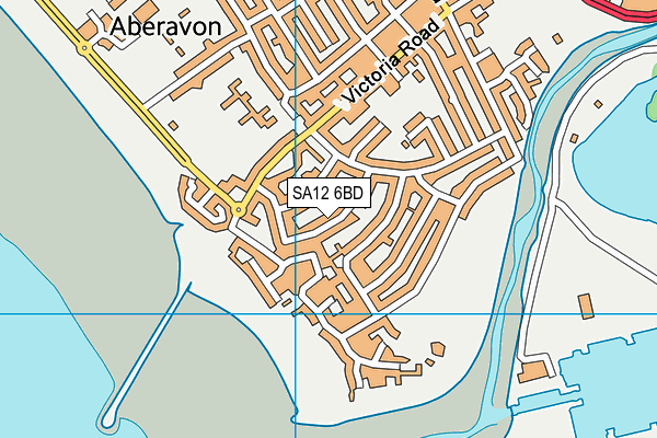 SA12 6BD map - OS VectorMap District (Ordnance Survey)