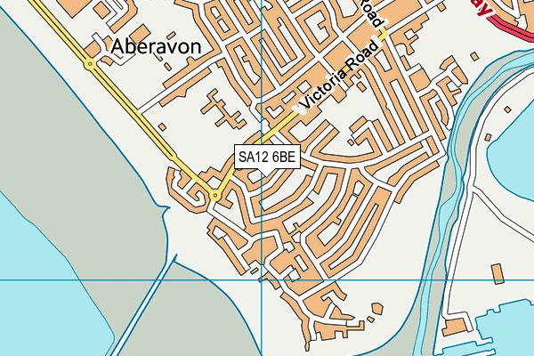 SA12 6BE map - OS VectorMap District (Ordnance Survey)