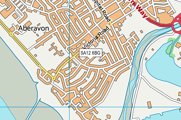 SA12 6BG map - OS VectorMap District (Ordnance Survey)