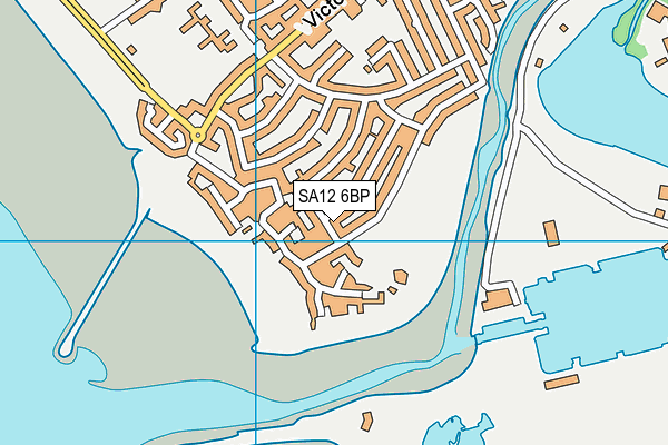 SA12 6BP map - OS VectorMap District (Ordnance Survey)