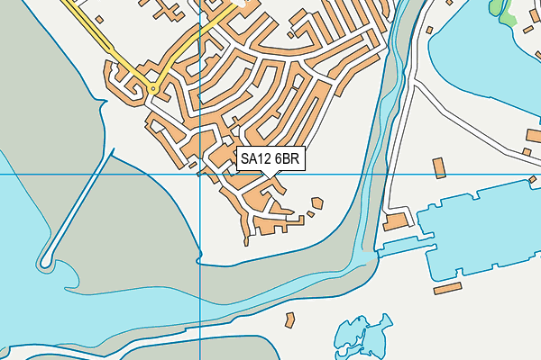 SA12 6BR map - OS VectorMap District (Ordnance Survey)