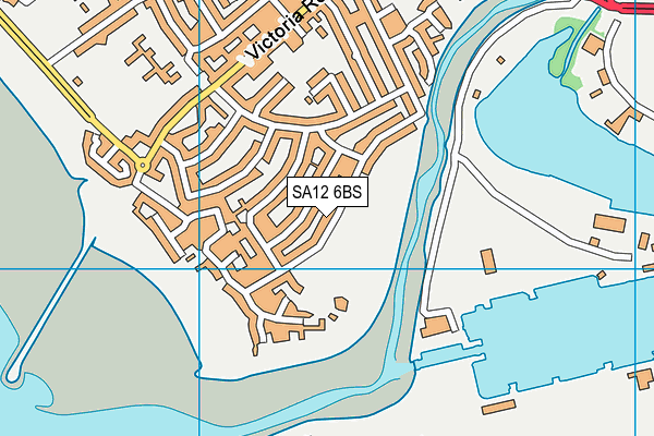 SA12 6BS map - OS VectorMap District (Ordnance Survey)