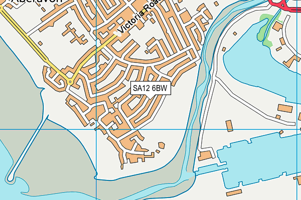 SA12 6BW map - OS VectorMap District (Ordnance Survey)