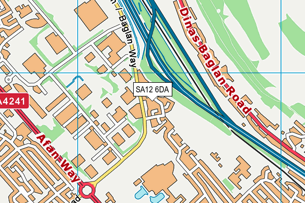 SA12 6DA map - OS VectorMap District (Ordnance Survey)