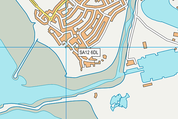 SA12 6DL map - OS VectorMap District (Ordnance Survey)