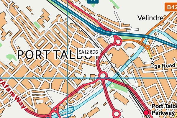 SA12 6DS map - OS VectorMap District (Ordnance Survey)