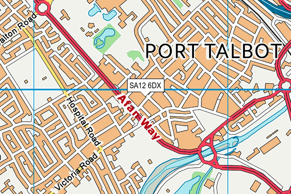 SA12 6DX map - OS VectorMap District (Ordnance Survey)