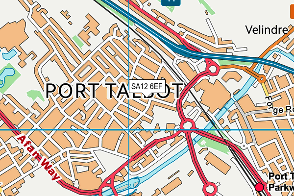 SA12 6EF map - OS VectorMap District (Ordnance Survey)
