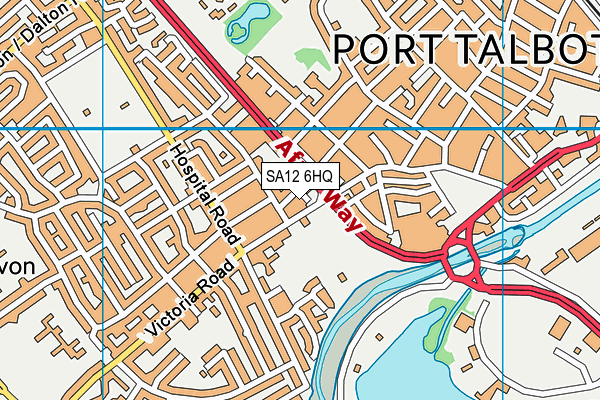 SA12 6HQ map - OS VectorMap District (Ordnance Survey)