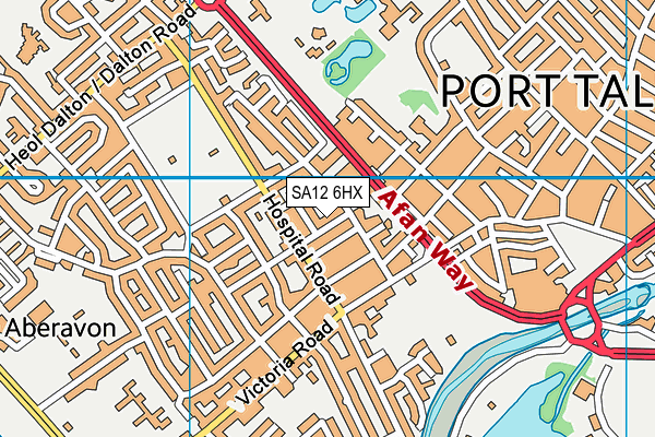 SA12 6HX map - OS VectorMap District (Ordnance Survey)