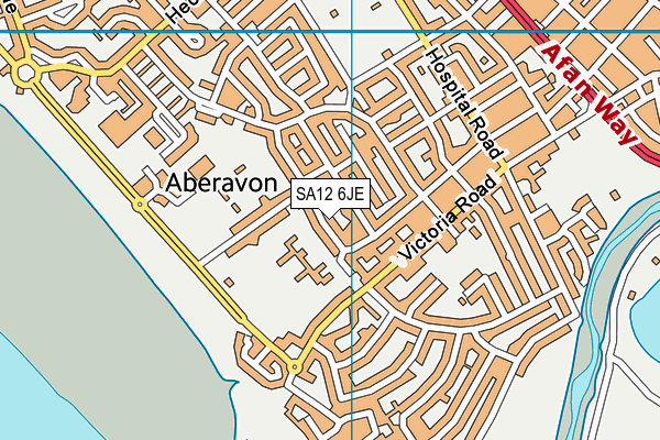 SA12 6JE map - OS VectorMap District (Ordnance Survey)