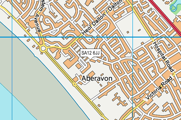 SA12 6JJ map - OS VectorMap District (Ordnance Survey)