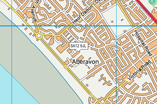 SA12 6JL map - OS VectorMap District (Ordnance Survey)