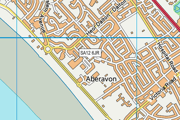 SA12 6JR map - OS VectorMap District (Ordnance Survey)
