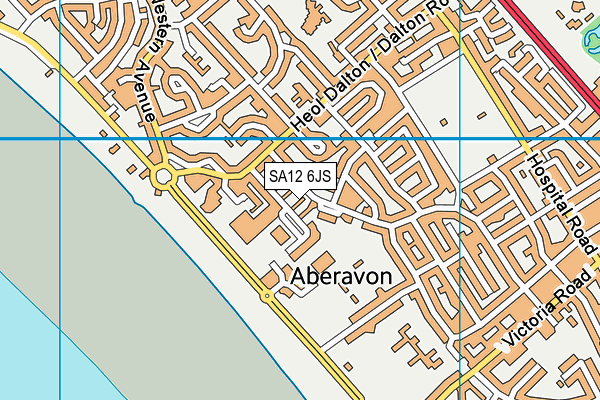 SA12 6JS map - OS VectorMap District (Ordnance Survey)