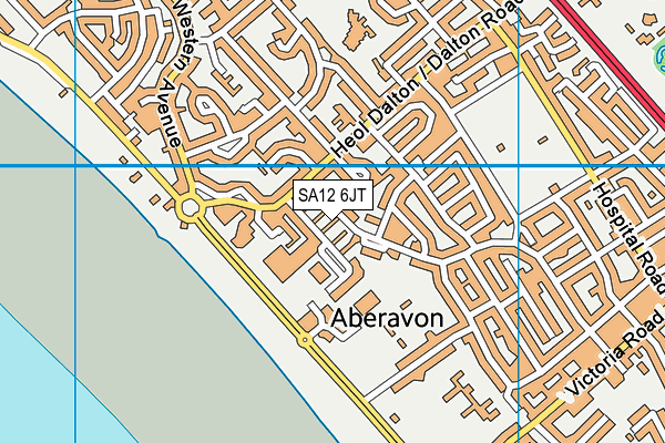 SA12 6JT map - OS VectorMap District (Ordnance Survey)
