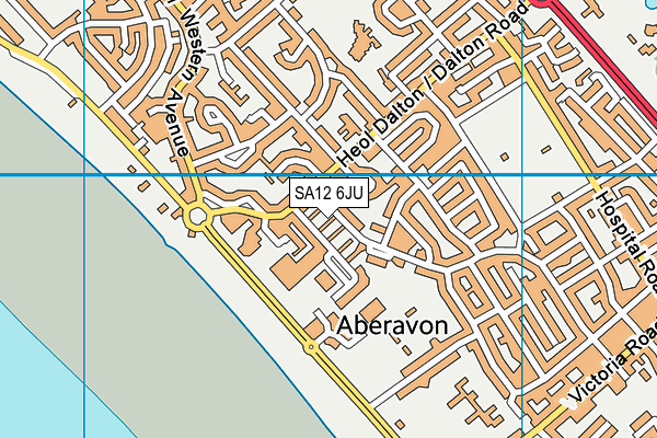 SA12 6JU map - OS VectorMap District (Ordnance Survey)