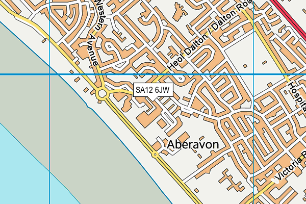 SA12 6JW map - OS VectorMap District (Ordnance Survey)