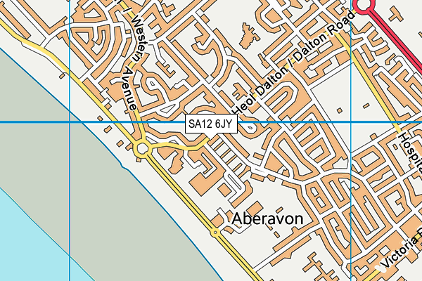 SA12 6JY map - OS VectorMap District (Ordnance Survey)