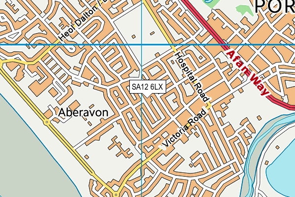 SA12 6LX map - OS VectorMap District (Ordnance Survey)