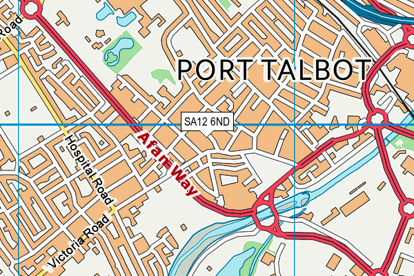 SA12 6ND map - OS VectorMap District (Ordnance Survey)