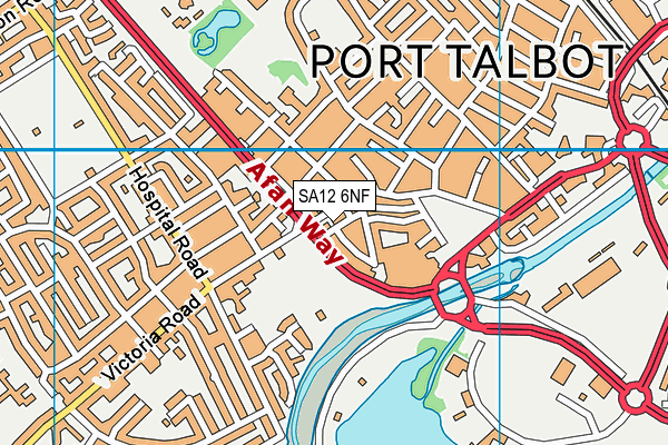 SA12 6NF map - OS VectorMap District (Ordnance Survey)