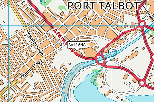 SA12 6NG map - OS VectorMap District (Ordnance Survey)