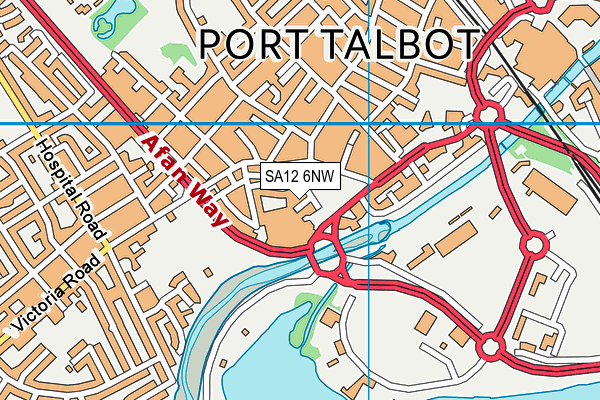 SA12 6NW map - OS VectorMap District (Ordnance Survey)