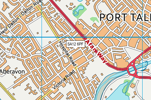 SA12 6PF map - OS VectorMap District (Ordnance Survey)