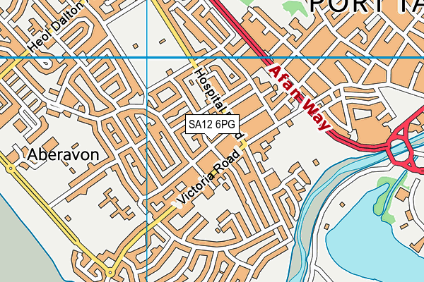 SA12 6PG map - OS VectorMap District (Ordnance Survey)