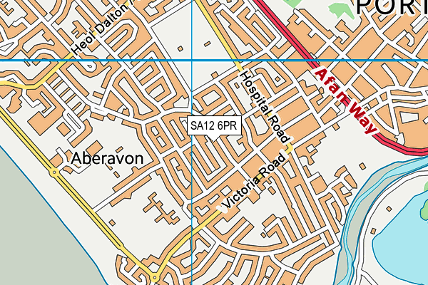 SA12 6PR map - OS VectorMap District (Ordnance Survey)