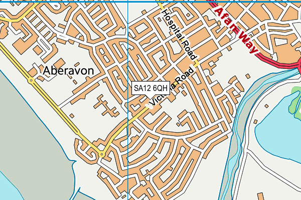 SA12 6QH map - OS VectorMap District (Ordnance Survey)