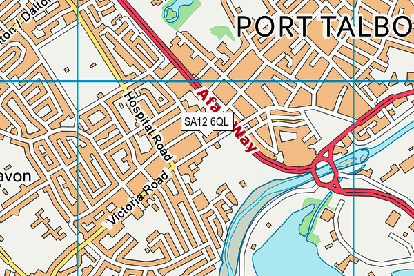 SA12 6QL map - OS VectorMap District (Ordnance Survey)