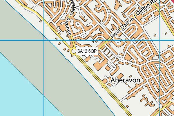 SA12 6QP map - OS VectorMap District (Ordnance Survey)