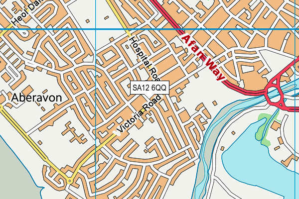 SA12 6QQ map - OS VectorMap District (Ordnance Survey)