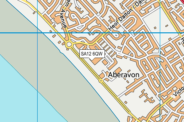 SA12 6QW map - OS VectorMap District (Ordnance Survey)