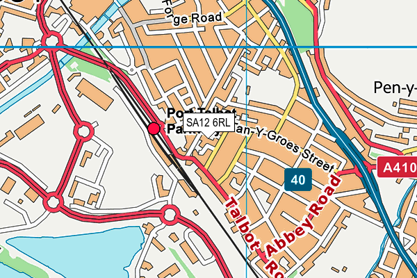 SA12 6RL map - OS VectorMap District (Ordnance Survey)