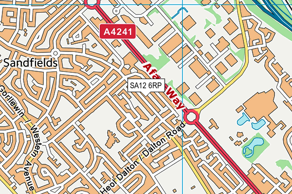 SA12 6RP map - OS VectorMap District (Ordnance Survey)