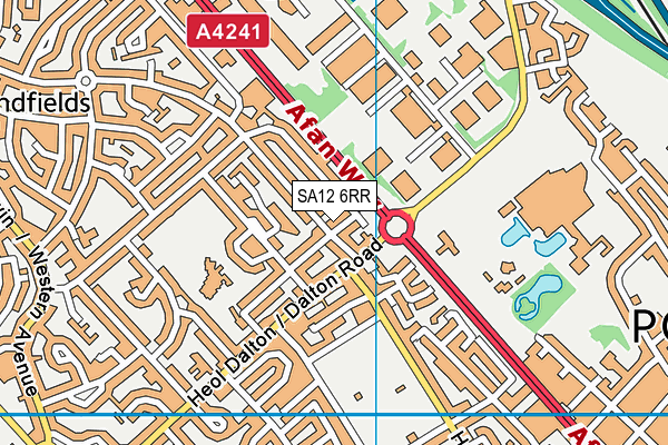 SA12 6RR map - OS VectorMap District (Ordnance Survey)