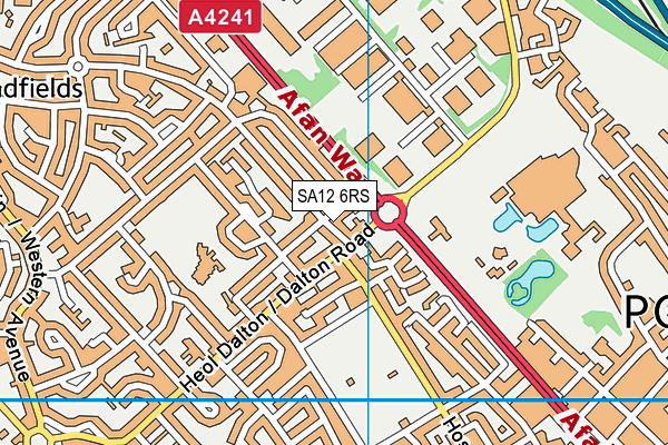 SA12 6RS map - OS VectorMap District (Ordnance Survey)