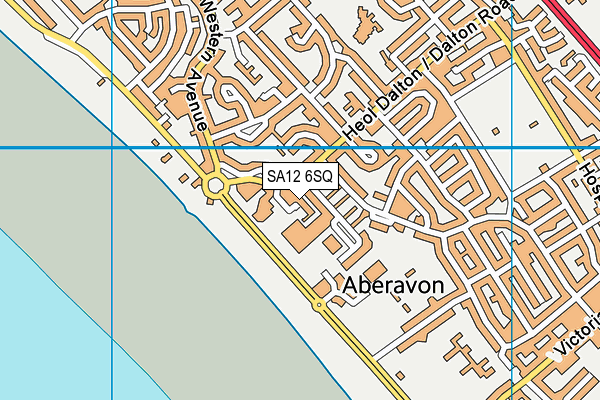 SA12 6SQ map - OS VectorMap District (Ordnance Survey)