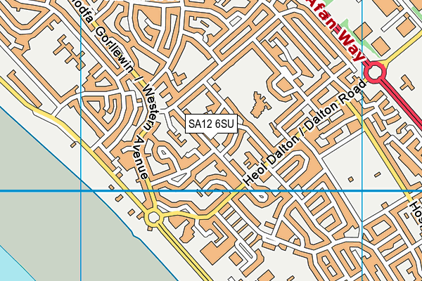 SA12 6SU map - OS VectorMap District (Ordnance Survey)