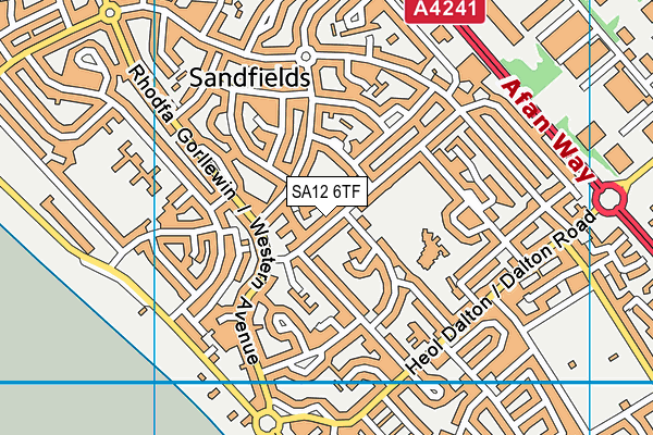 SA12 6TF map - OS VectorMap District (Ordnance Survey)