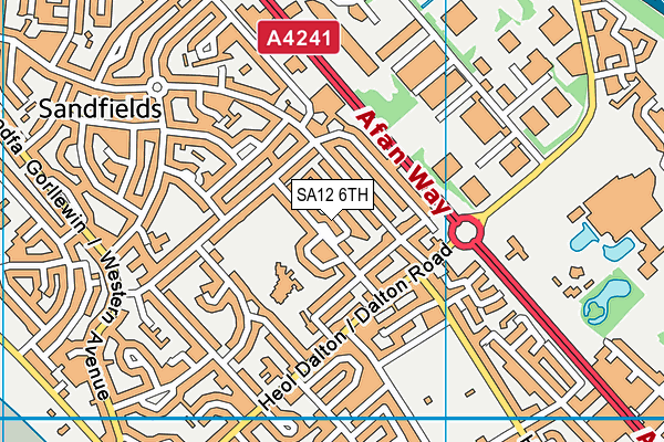 SA12 6TH map - OS VectorMap District (Ordnance Survey)