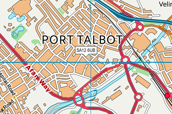SA12 6UB map - OS VectorMap District (Ordnance Survey)