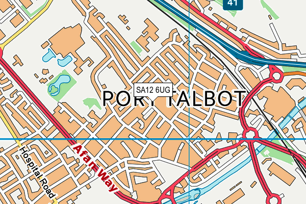 SA12 6UG map - OS VectorMap District (Ordnance Survey)