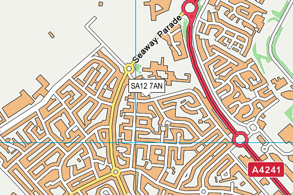 SA12 7AN map - OS VectorMap District (Ordnance Survey)