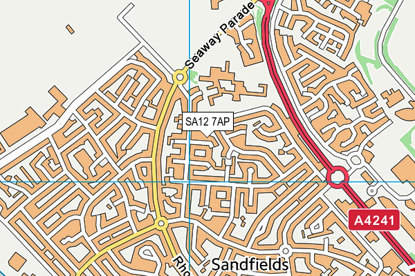 SA12 7AP map - OS VectorMap District (Ordnance Survey)