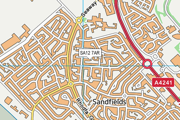 SA12 7AR map - OS VectorMap District (Ordnance Survey)